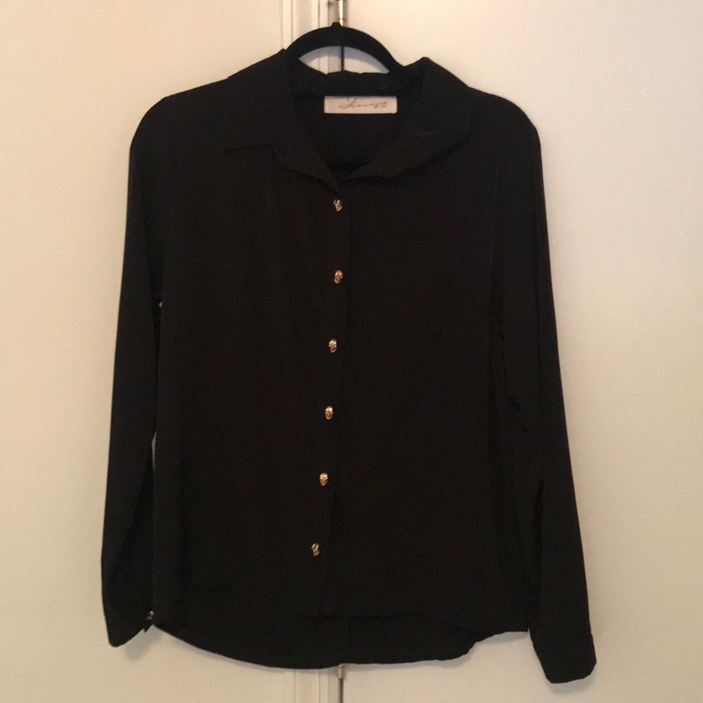 Black vintage Havana blouse